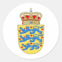 Denmark Coat of arms DK Stickers