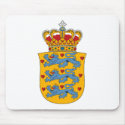 Denmark Coat of Arms Mousepad by FlagTshirts Denmark Coat of Arms Mousepad