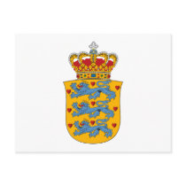 Denmark Coat of Arms Postcard by FlagTshirts Denmark Coat of Arms Postcard