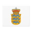 Denmark Coat of Arms Postcard