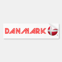 Denmark - De Rød-Hvide Football Bumper Stickers