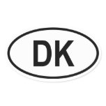 Denmark "DK" stickers