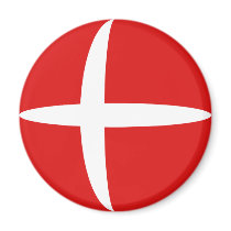 Denmark Fisheye Flag Magnet by FlagAndMap Denmark Fisheye Flag Magnet
