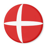 Denmark Fisheye Flag Magnet