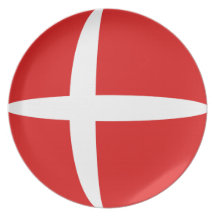 Denmark Fisheye Flag Plate