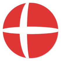 Denmark Fisheye Flag Sticker