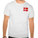Denmark Flag and Map T-Shirt by FlagAndMap Denmark Flag and Map T-Shirt