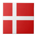 Denmark Flag Ceramic Tile