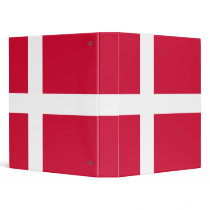 Denmark Flag Design 3 Ring Binders