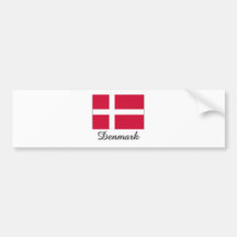 Denmark Flag Design Bumper Sticker