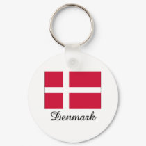 Denmark Flag Design keychains