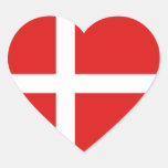 Denmark Flag Heart Sticker