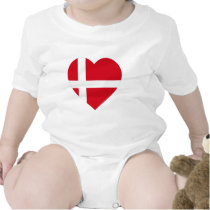 Denmark Flag Heart t-shirts by Vexillophile Denmark Flag Heart t-shirts