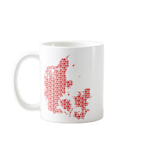 Denmark Flag-hearts Map Customizable Mug