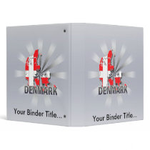 Denmark Flag Map 2.0 3 Ring Binder