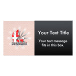 Denmark Flag Map 2.0 Custom Photo Card