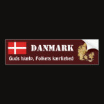 Denmark Flag Map Text Bumper Sticker