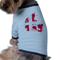Denmark Flag map DK Pet T Shirt