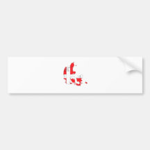 Denmark Flag Map full size Bumper Stickers