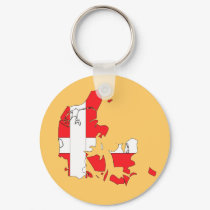 Denmark flag map keychains