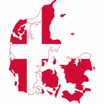 Denmark Flag Map Photo Cutout