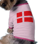 Denmark Flag Pet T Shirt