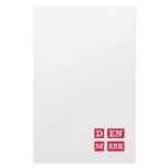 Denmark Flag Text Stationery Design