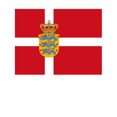 Denmark Flag w COA T-shirt by FlagTshirts