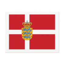 Denmark Flagw COA Postcard by FlagTshirts Denmark Flagw COA Postcard