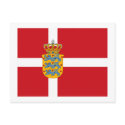 Denmark Flagw COA Postcard