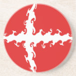 Denmark Gnarly Flag coasters