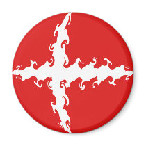 Denmark Gnarly Flag magnets by Flagnostic Denmark Gnarly Flag magnets