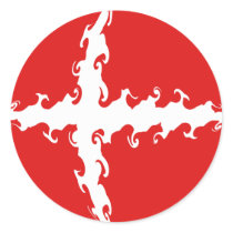 Denmark Gnarly Flag stickers