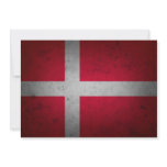 Denmark Grunge Flag Demarkian textured Personalized Invitations