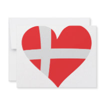 Denmark heart icon invitations