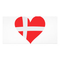 Denmark heart icon photo cards