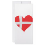 Denmark heart icon rack card design