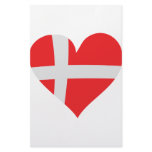 Denmark heart icon personalized stationery