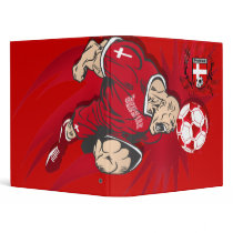 Denmark kings of soccerfudbold crest emblem binder