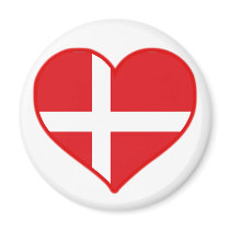 Denmark Love Refrigerator Magnet