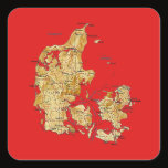 Denmark Map Sticker