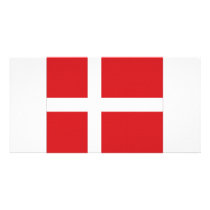 Denmark National Flag Personalized Photo Card