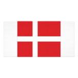 Denmark National Flag Personalized Photo Card