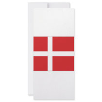 Denmark National Flag Personalized Rack Card