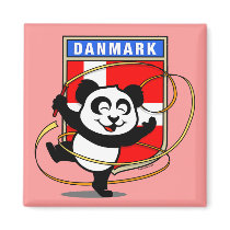 Denmark Rhythmic Gymnastics Panda magnets by cuteunion Denmark Rhythmic Gymnastics Panda magnets