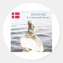 denmark round stickers