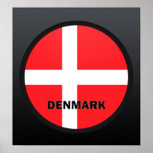 Denmark Roundel quality Flag Posters