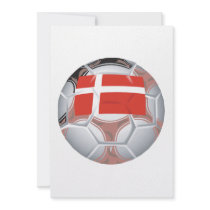 Denmark Soccer Ball Personalized Invites