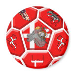 Denmark soccer fans Tees and football gifts Fridge Magnets