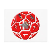Denmark soccer fans Tees and football gifts postcards